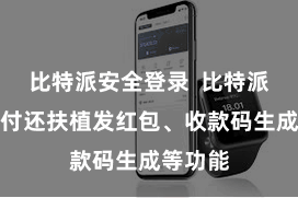 比特派安全登录  比特派扫码支付还扶植发红包、收款码生成等功能