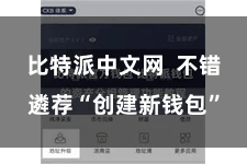 比特派中文网  不错遴荐“创建新钱包”